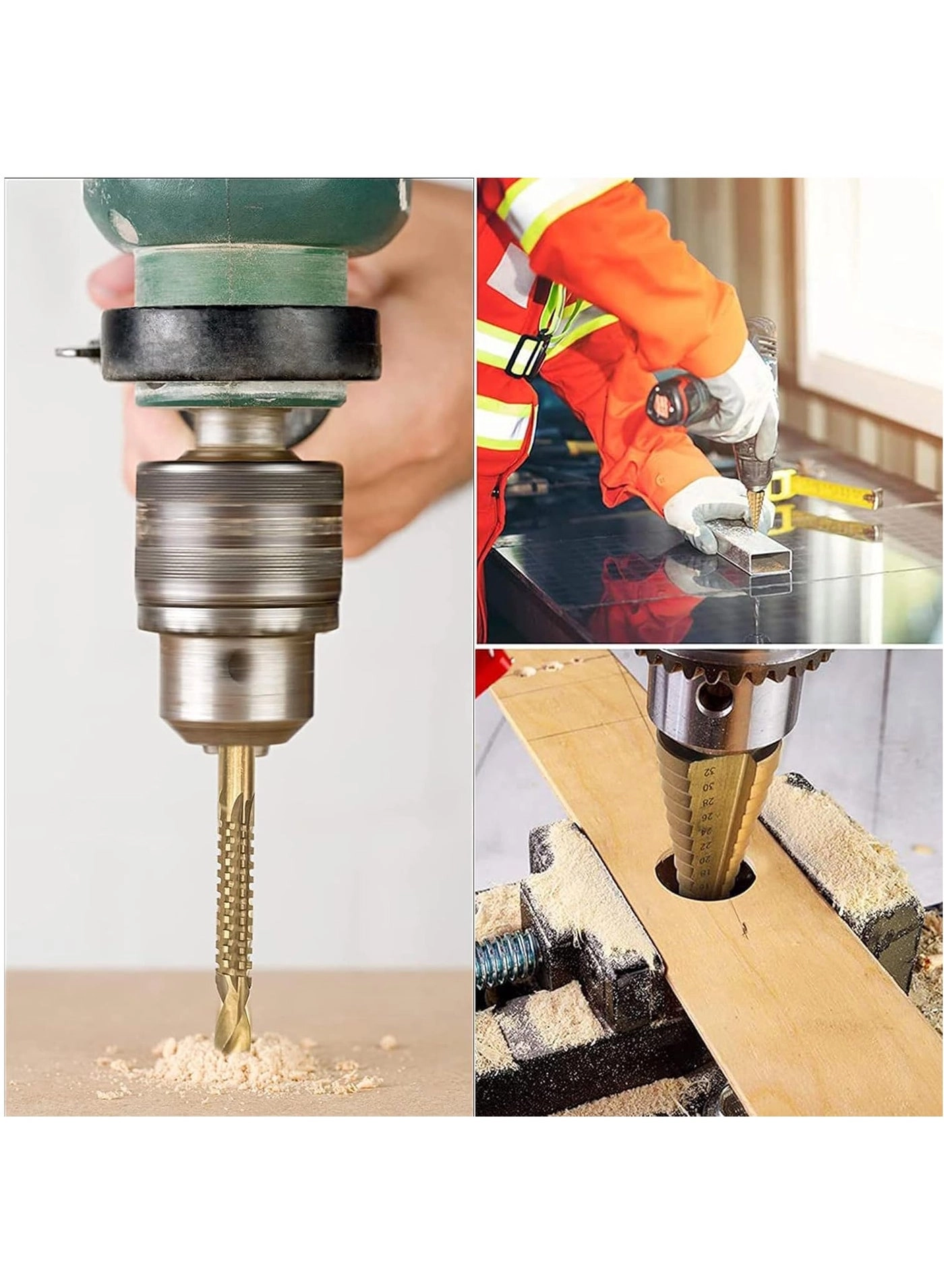 Drill Bit Set - High speed steel 6 Pieces 4-12mm 4-20mm 4-32mm