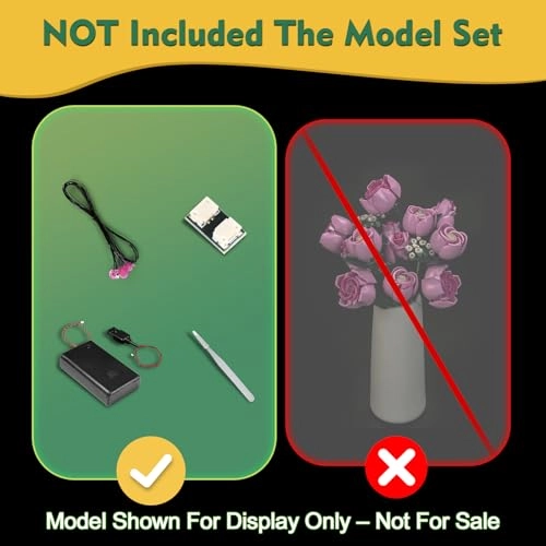 Light kit for LEGO 10374 Bouquet of Pink Roses