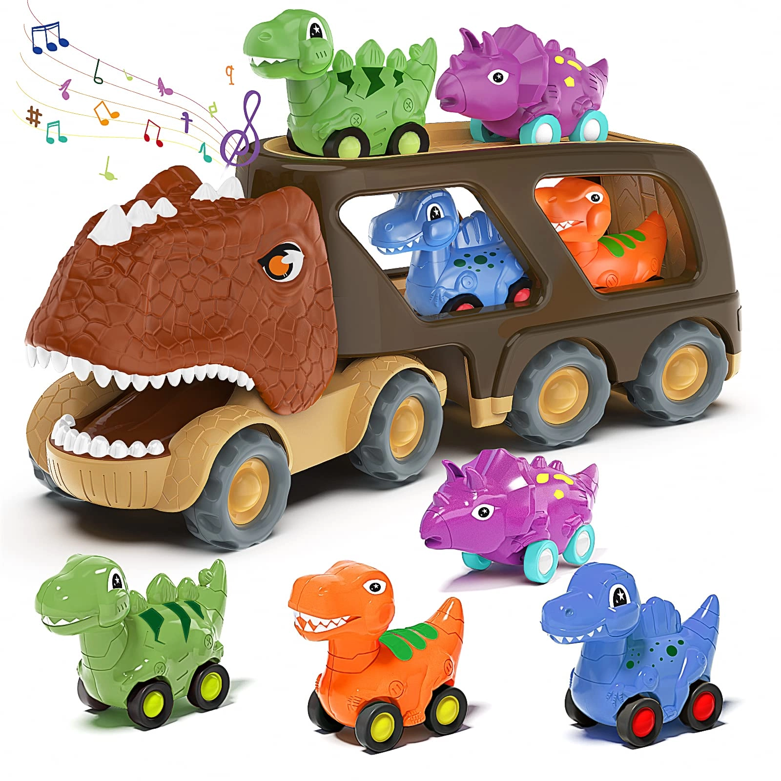 veslier Dinosaur Car Set - 4 Pack Dinosaur