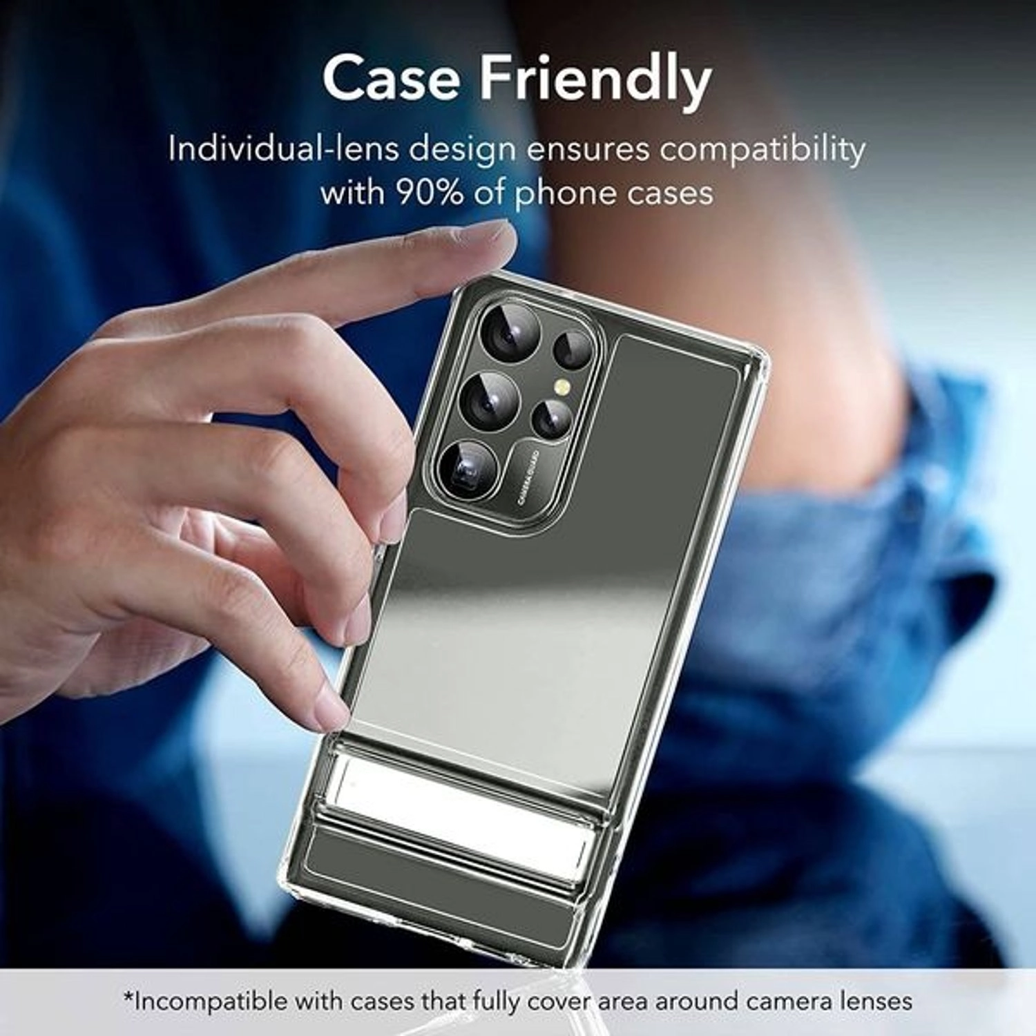 Clear Tempered Glass Camera Lens Protector for Galaxy S23 Ultra