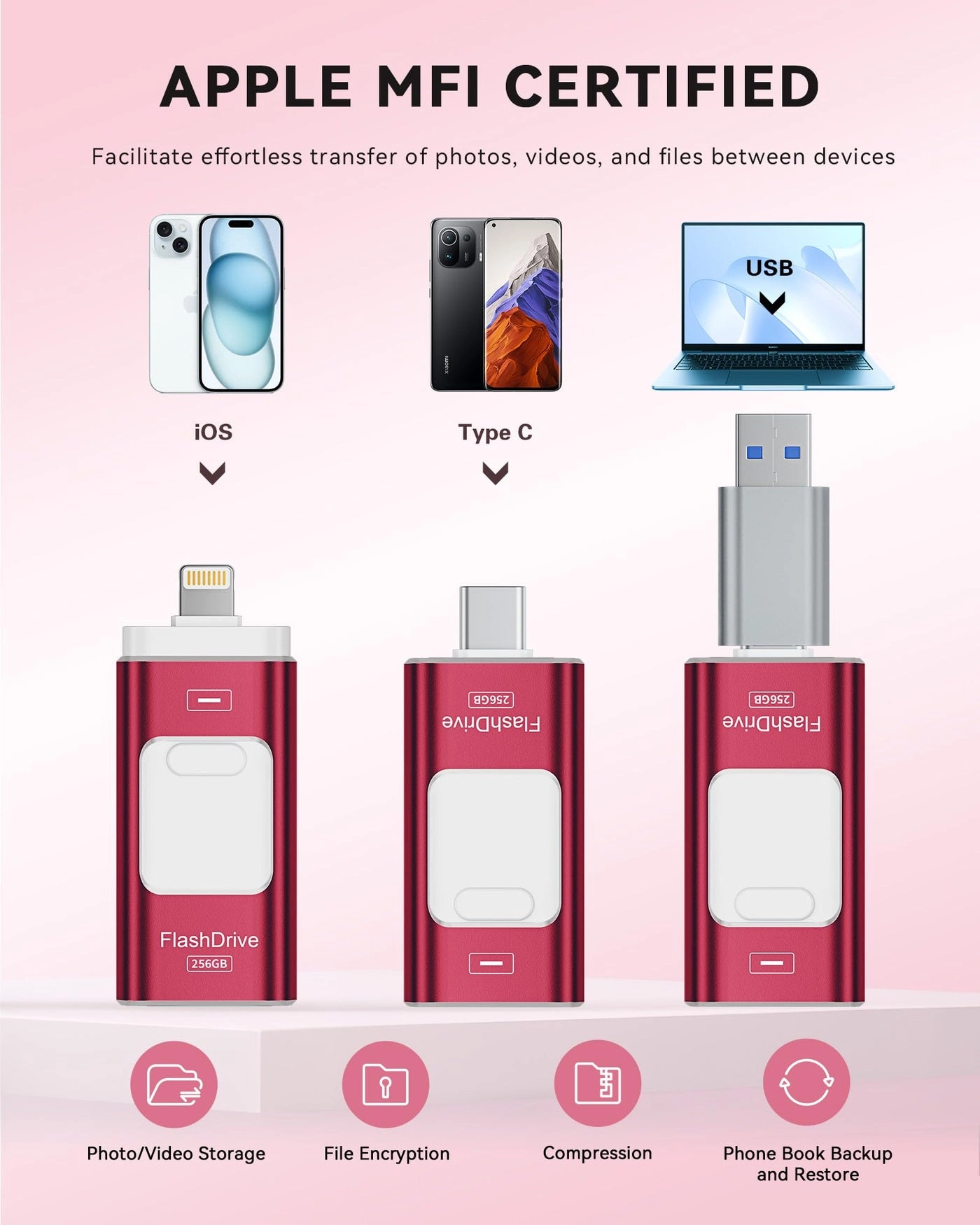 RSE2506 - Lightning Type-C micro USB USB-A 256GB