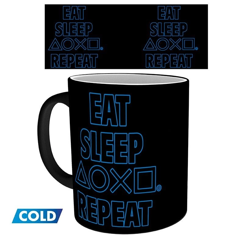 Playstation Eat Sleep Repeat Heat Change Mug - 2 pcs - 320 ml