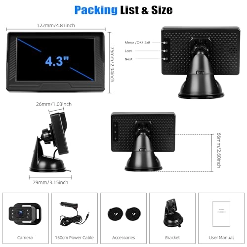 Car Mirror Baby Rear Seat - 4.3 Inch