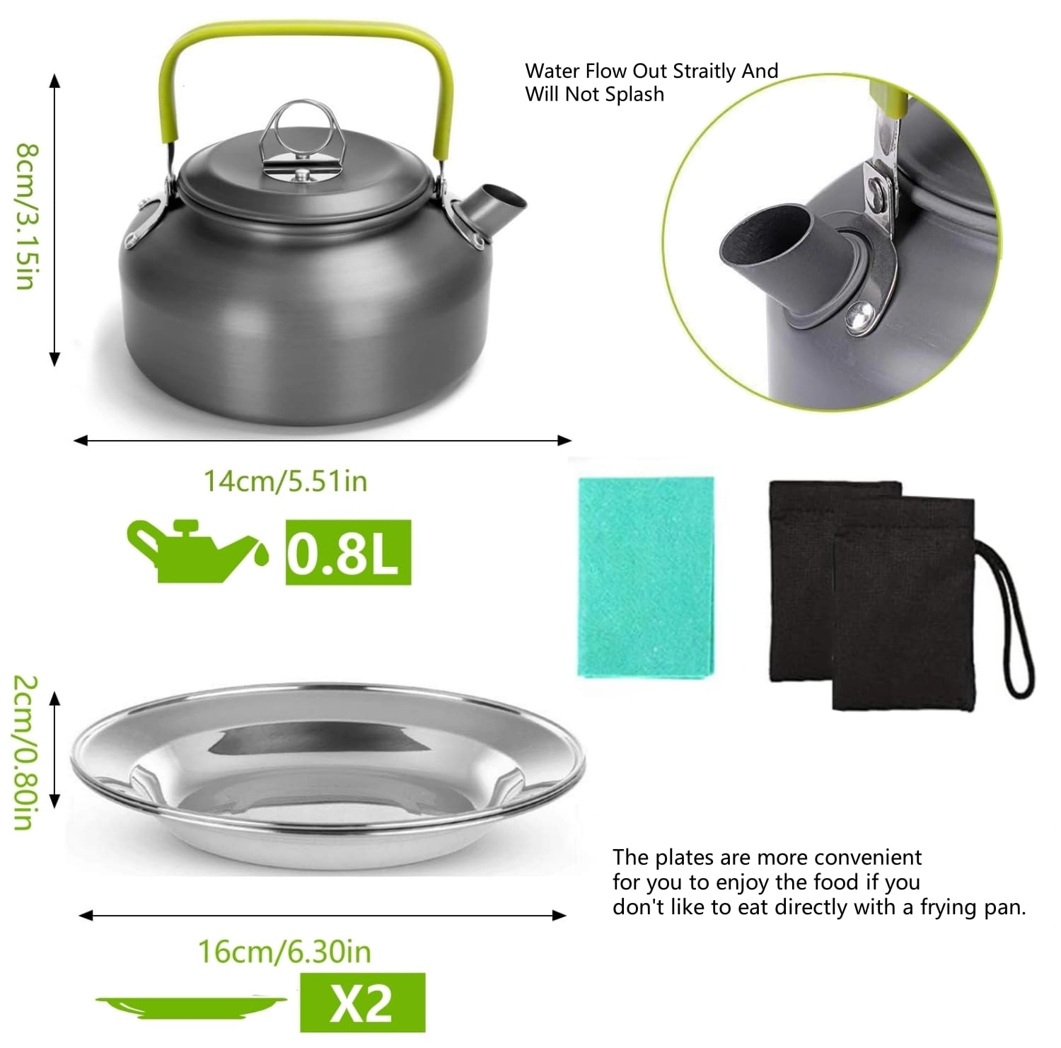 Mess Kit - 15pcs 1.9L