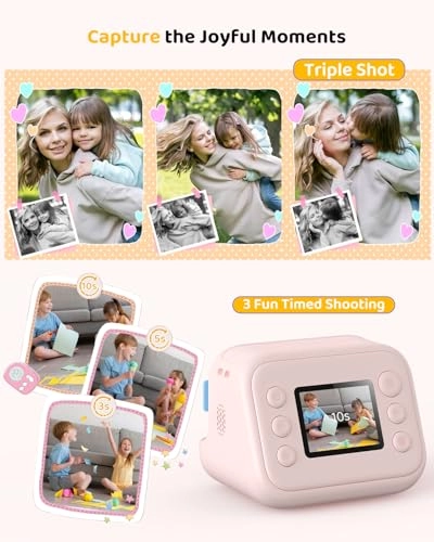 Instant Print Camera - Built In Flash Timer Compact