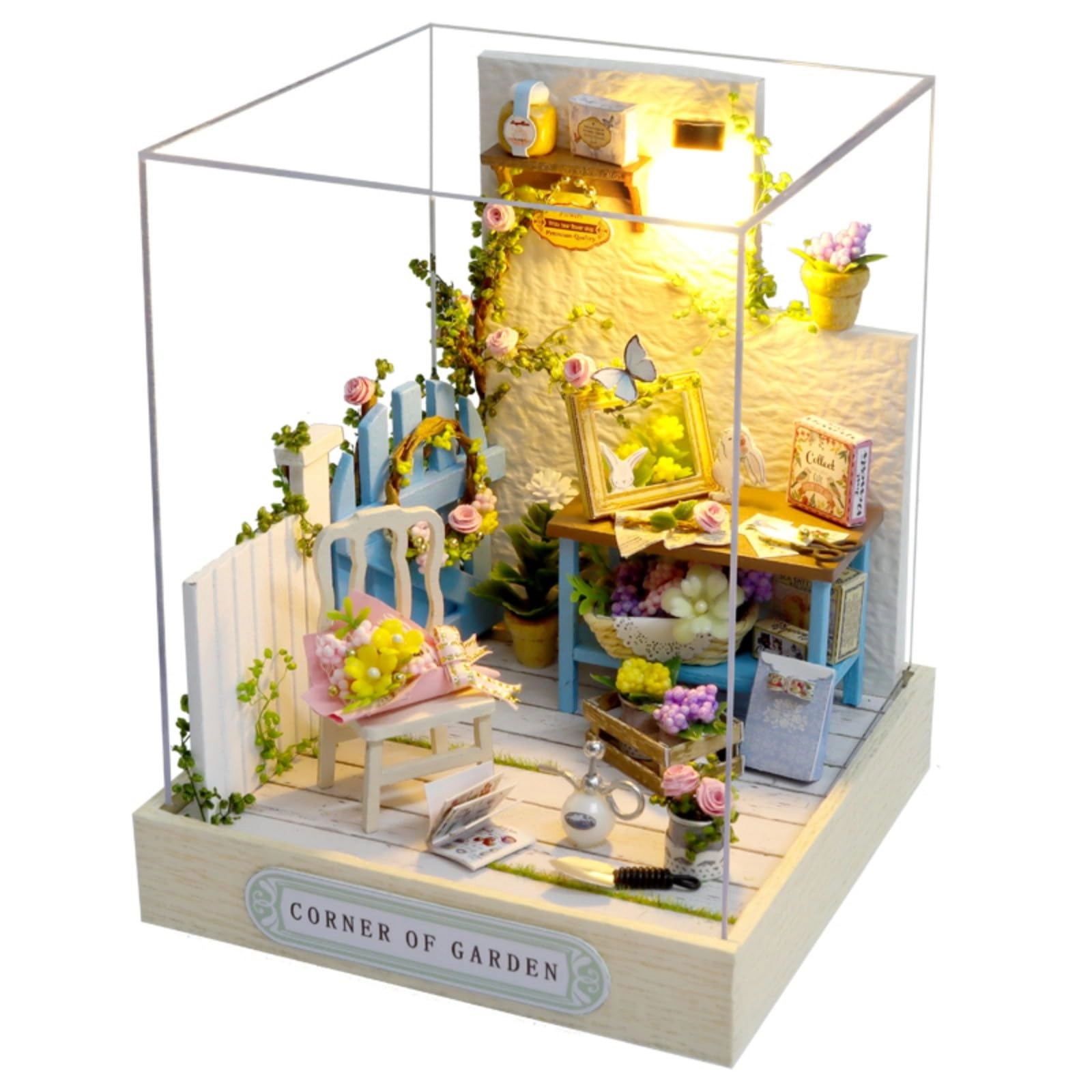 OZJAY DIY Miniature House Kit - Corner Garden 1:24 Scale