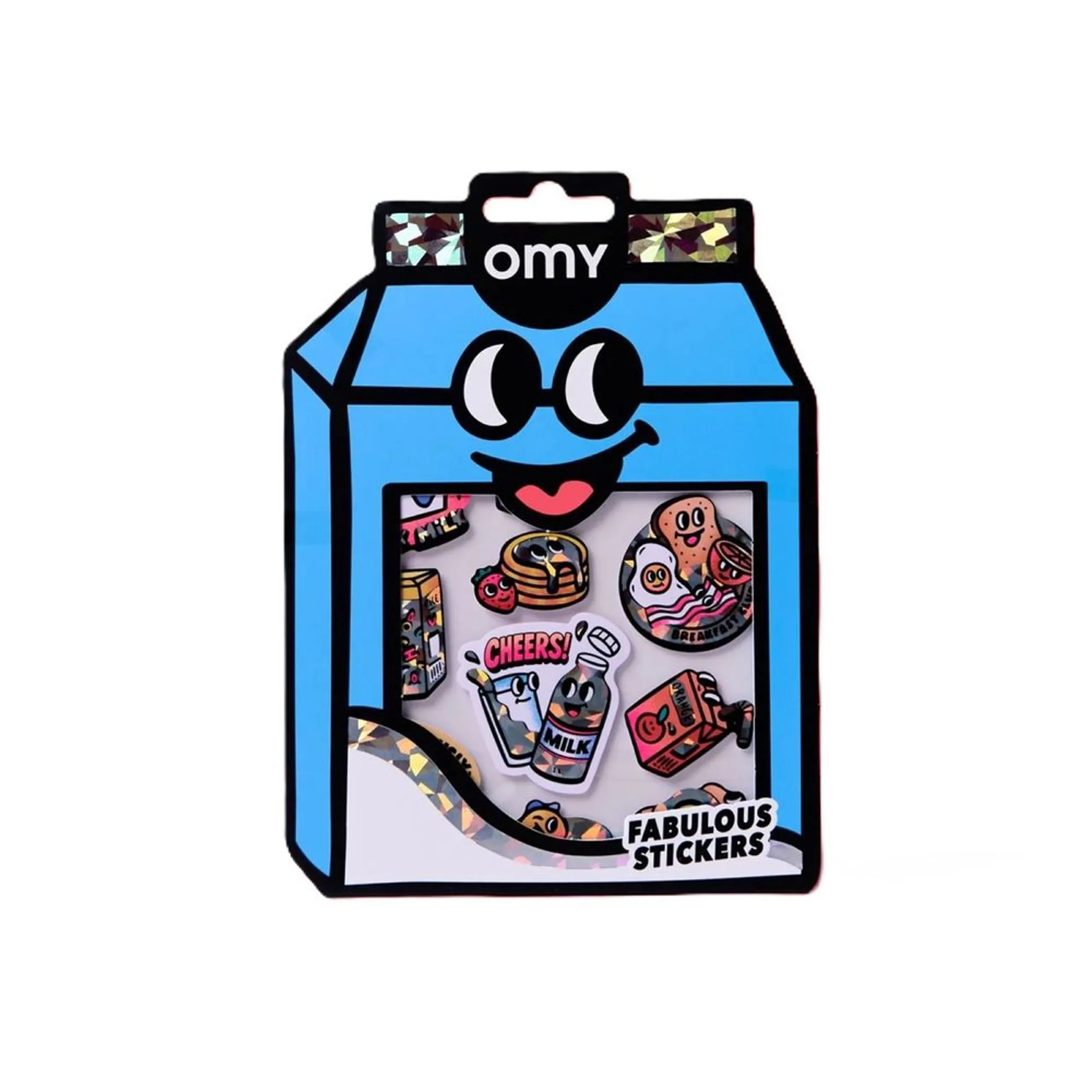 OMY Milk Sticker Book Fluorescent Vinyl 20 pcs