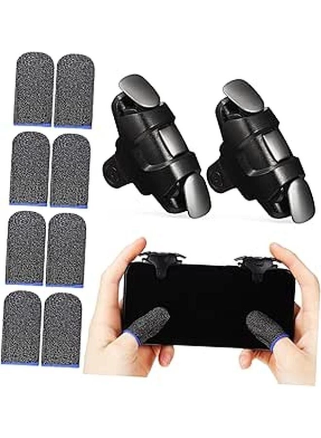 SECFOU Mobile Game Triggers + Game Finger Sleeves - Wireless
