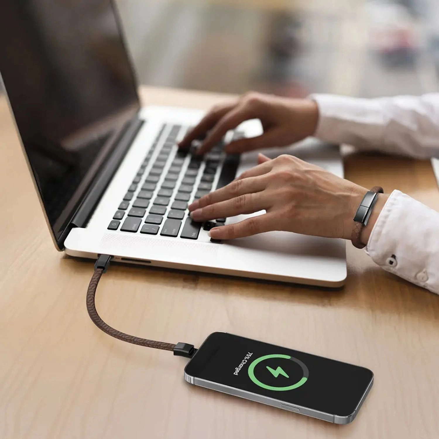 Bracelet Cable USB-C to Lightning Cable 0.2m