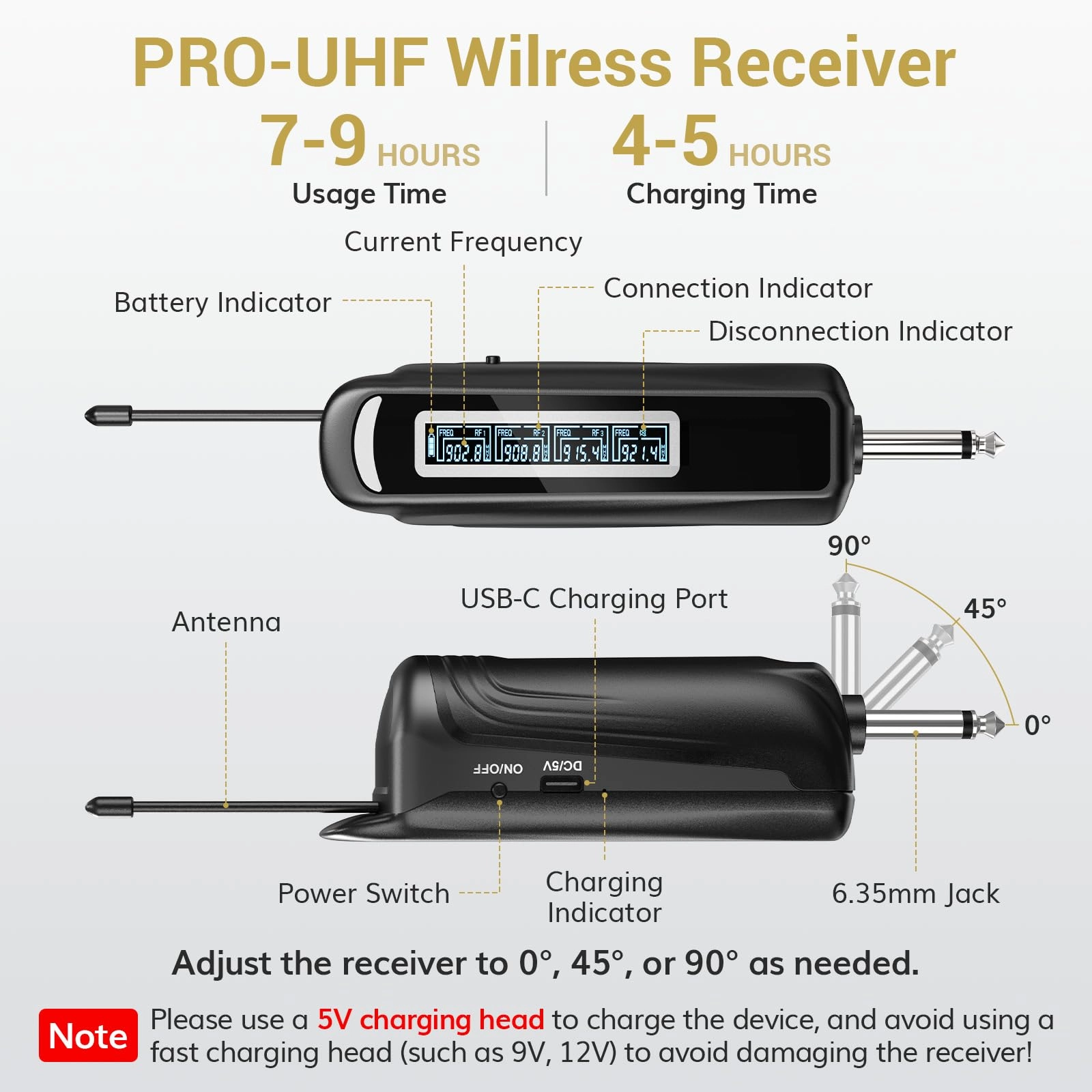 Wireless Microphones System - 4 UHF