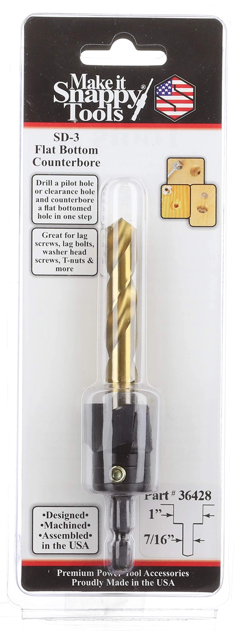 3-Flute Flat Bottom Counterbore - 7/16 Inch
