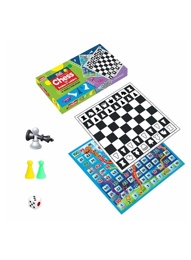 CHESS GAME DELUXE - 2 in 1 Snakes and Ladders 18"