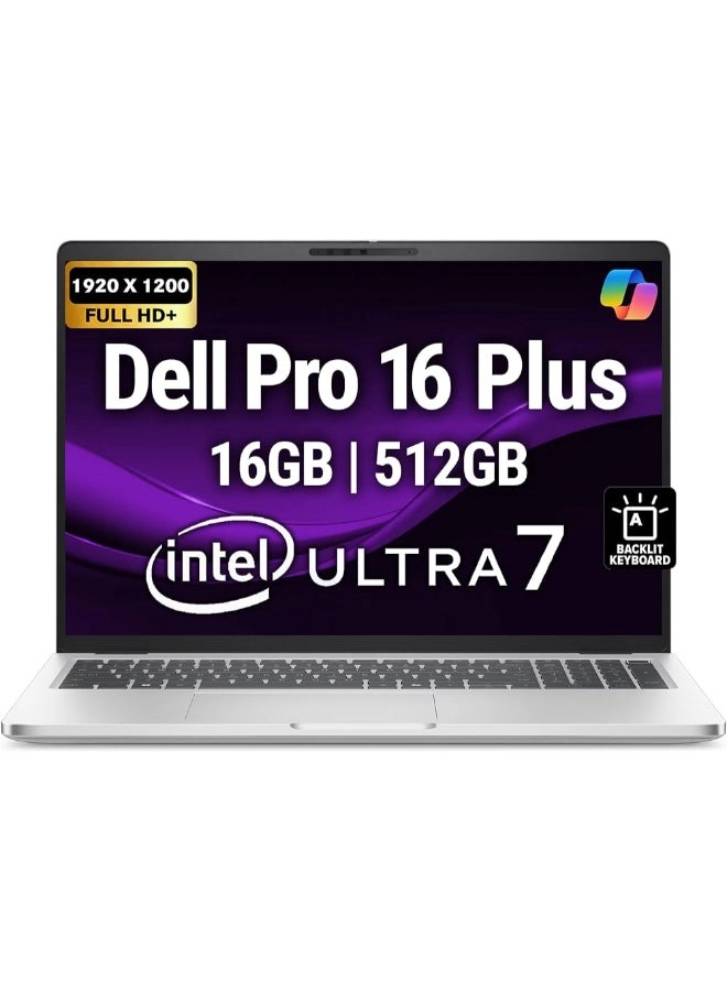 DELL Pro 16 PC16250 - 16'' Core Ultra 7 255U 8GB DDR5 512GB SSD