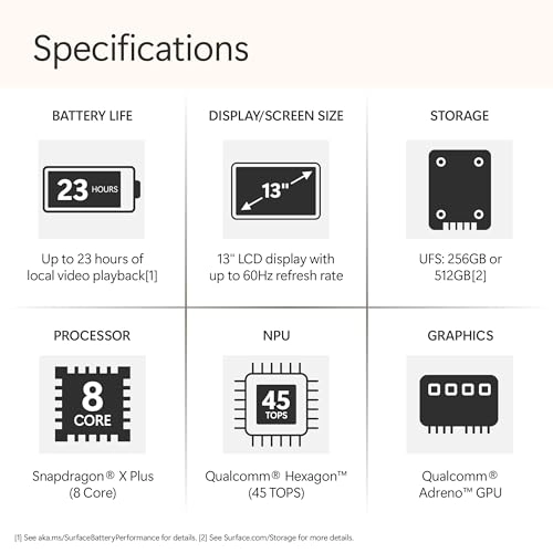 Surface Laptop Copilot+ EP2-30714 - 13'' Snapdragon X Plus X1P-42-100 16GB 512GB SSD