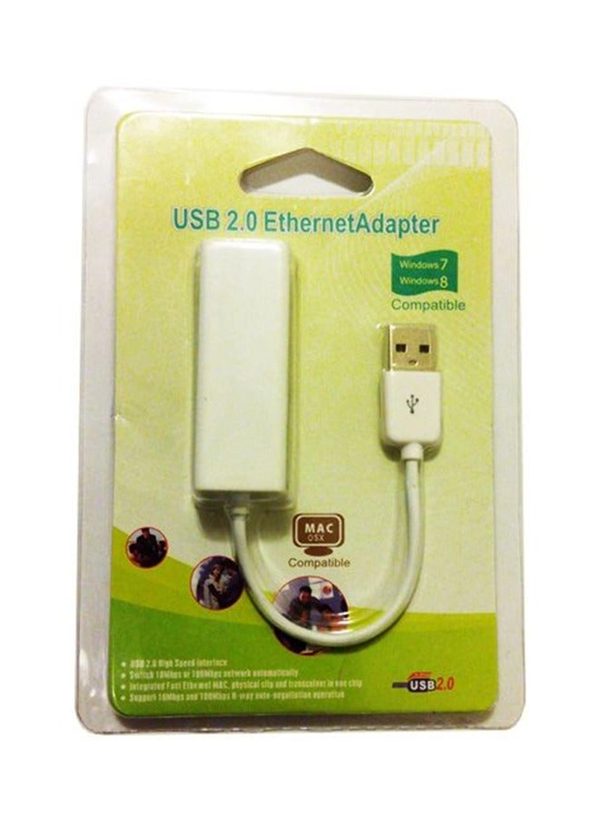 USB Ethernet Adaptor - USB 2.0 10/100 Mbps RJ45