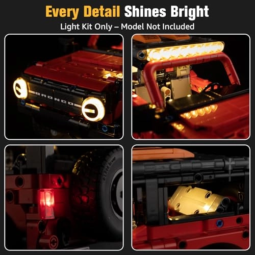 Light Up Kit - for Lego Ford Bronco 42213 Wired Dimmable