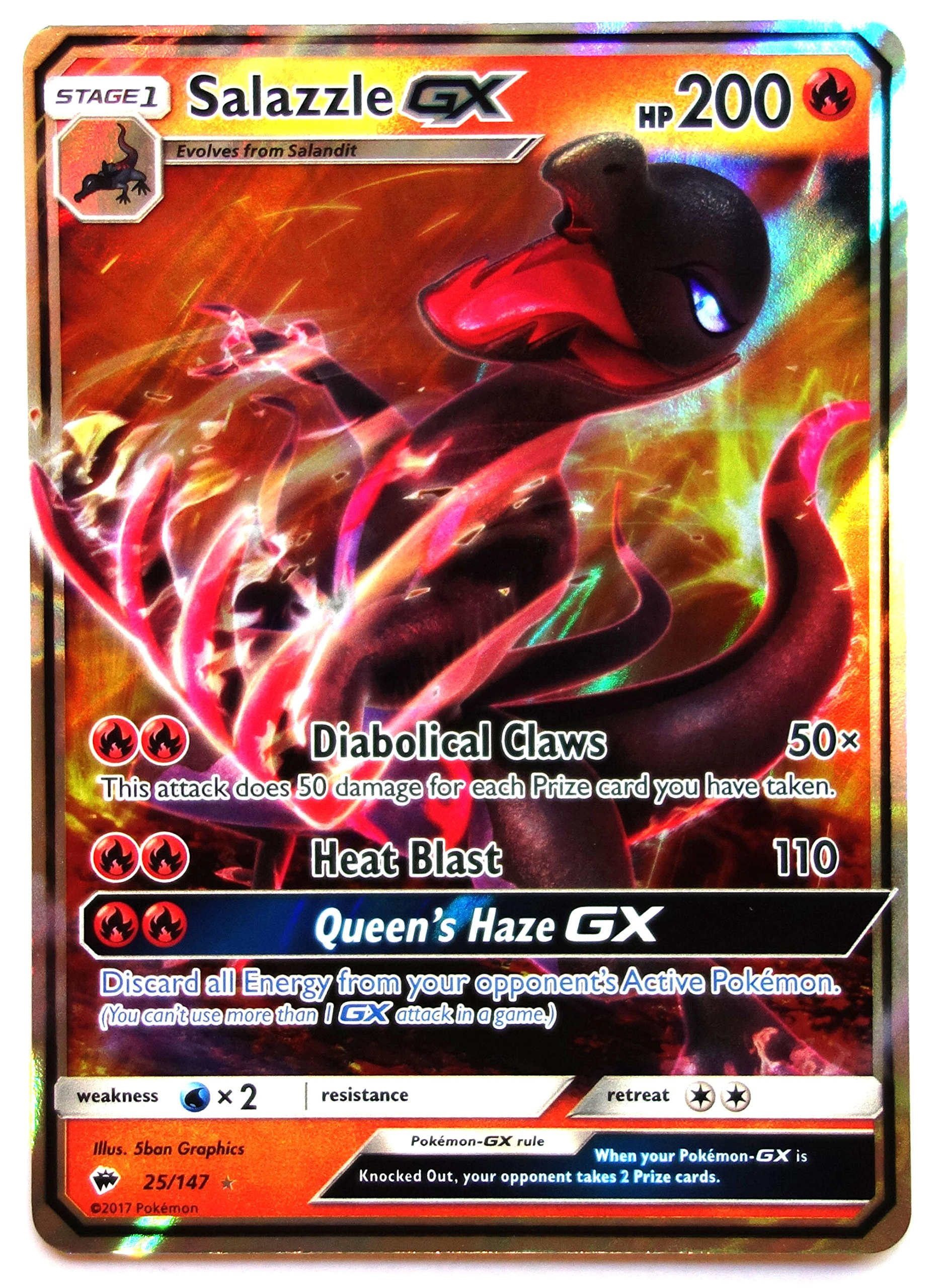 Pokémon Salazzle GX 25/147 - 1x + Toploader