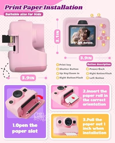 DC-C001 - 2.4 Inch Screen Instant Print Purple