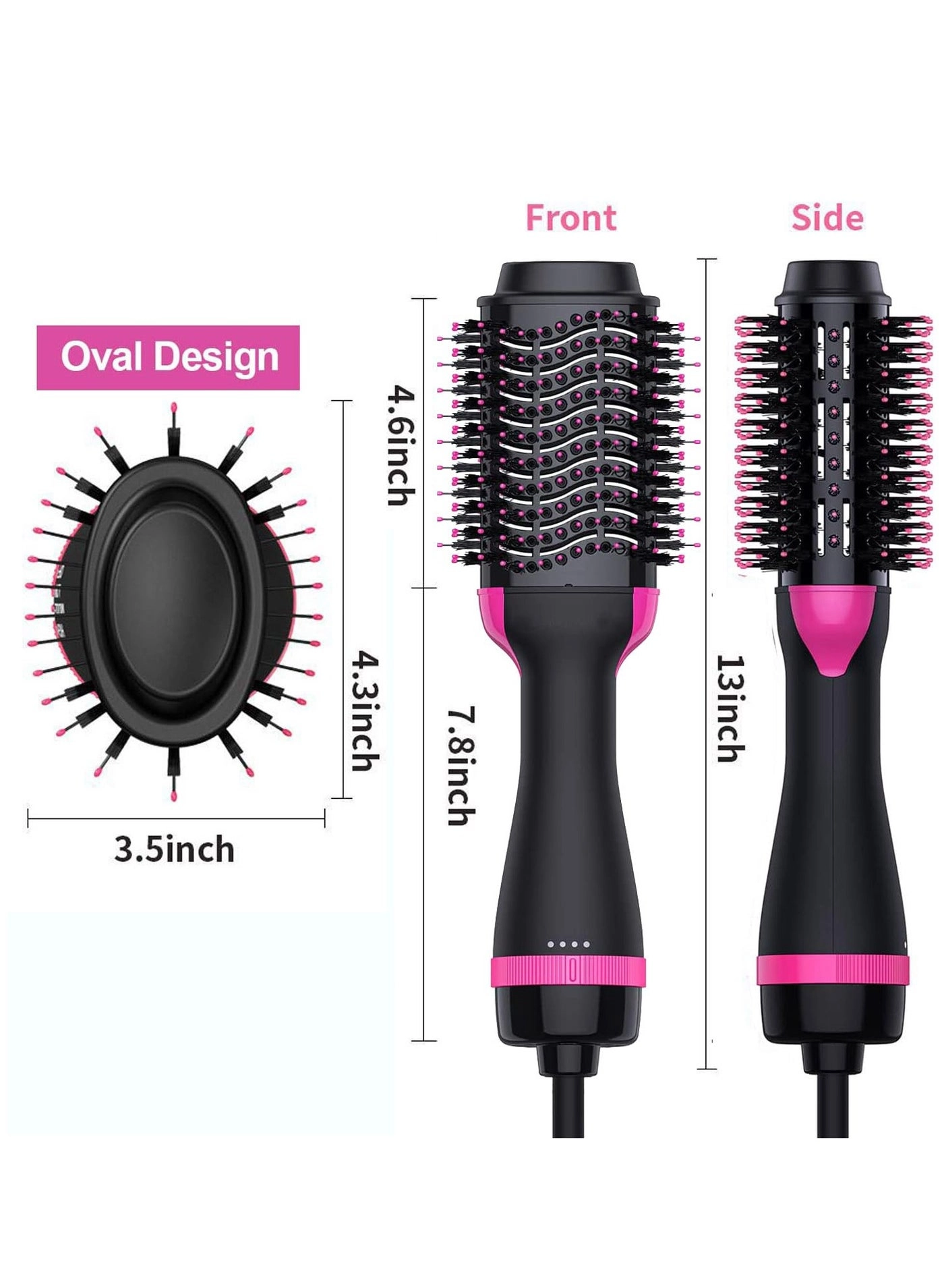 Hair Dryer Brush - 4 in 1 Negative Ion Pink