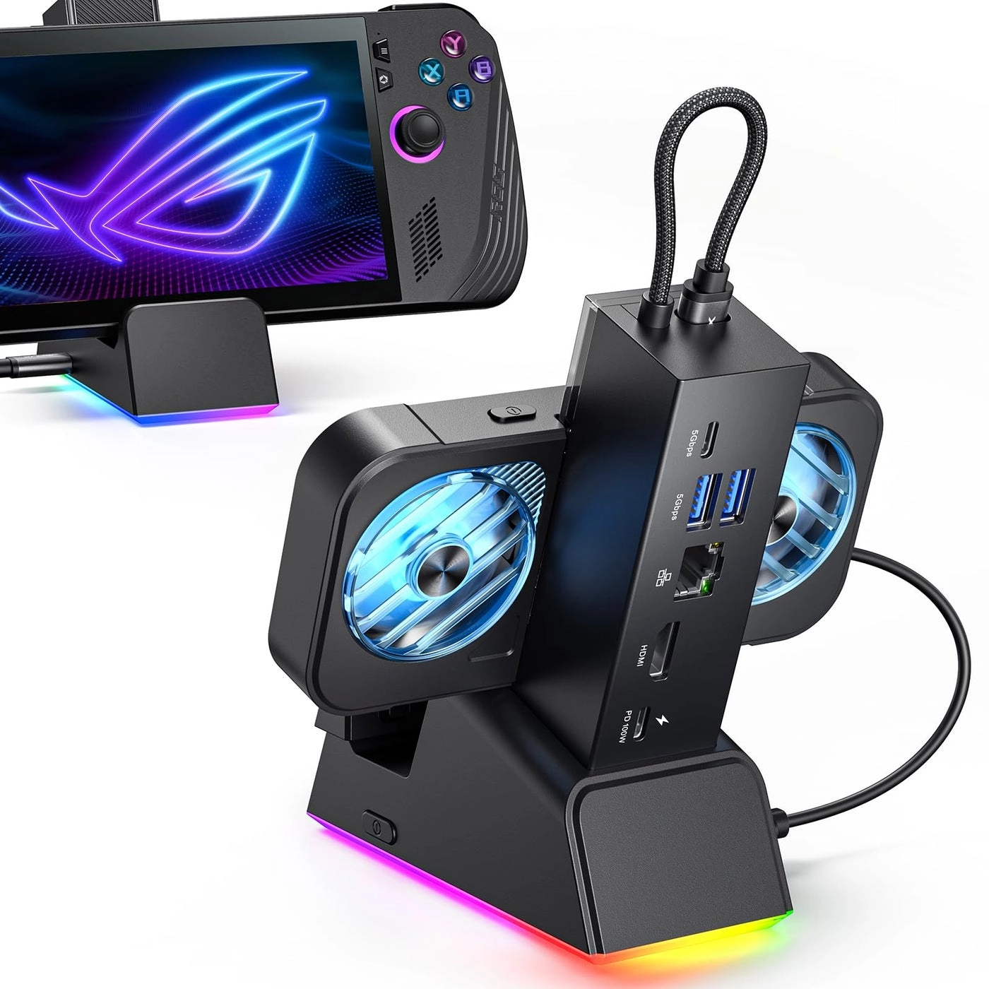 JSAUX ROG Ally X Dock - ROG Ally X/ROG Ally/Steam Deck/Legion Go