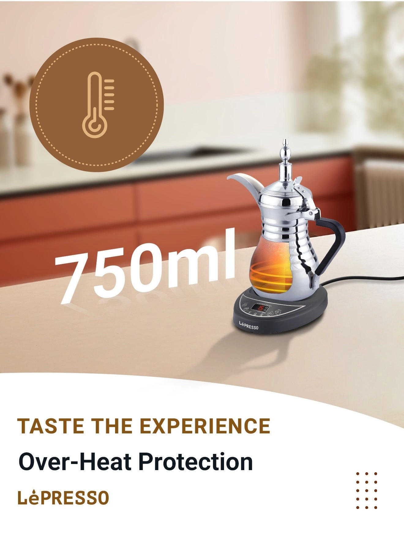 Electric Arabic Coffee Maker - 800W 0.75L