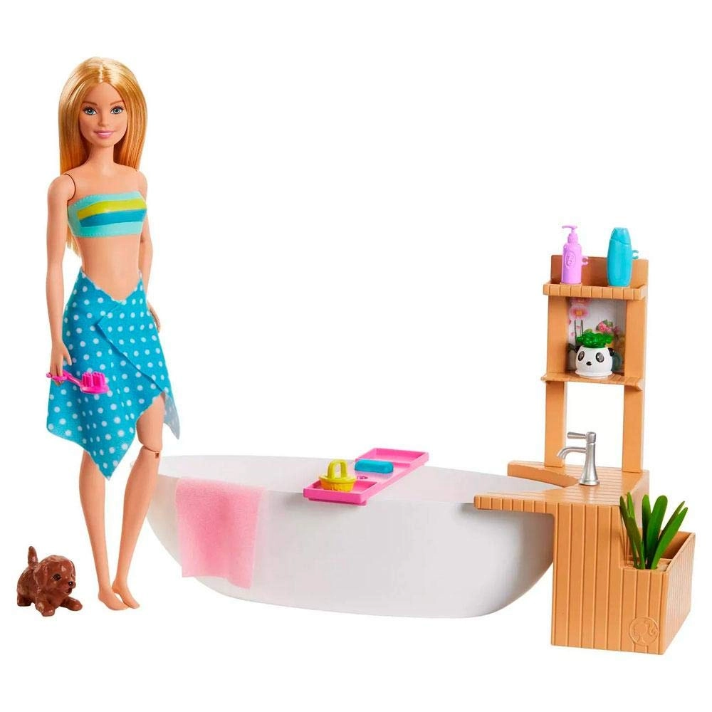 Barbie Fizzy Bath Doll - Blonde + Playset