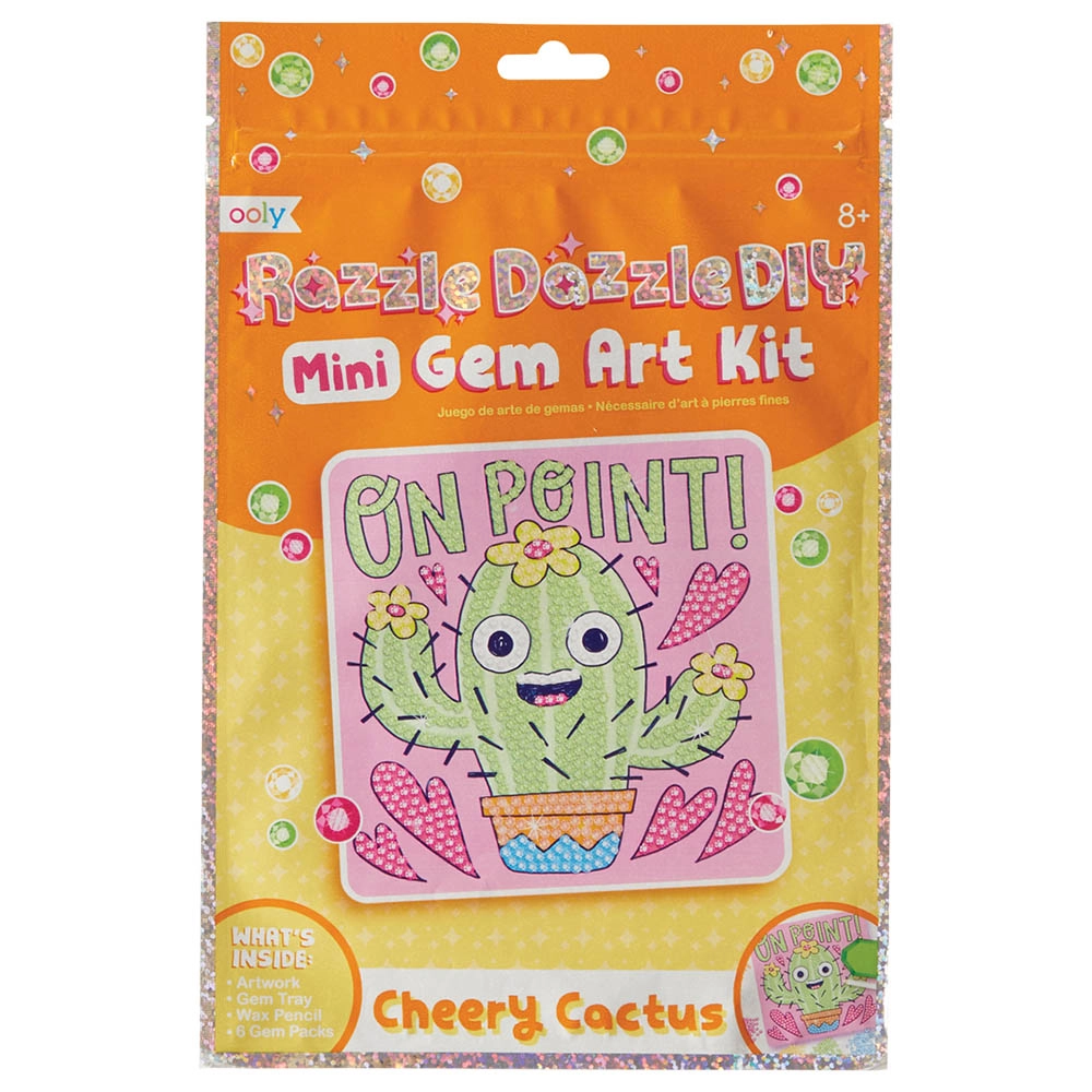 OOLY Razzle Dazzle Mini Gem Art Kit - Cheery Cactus