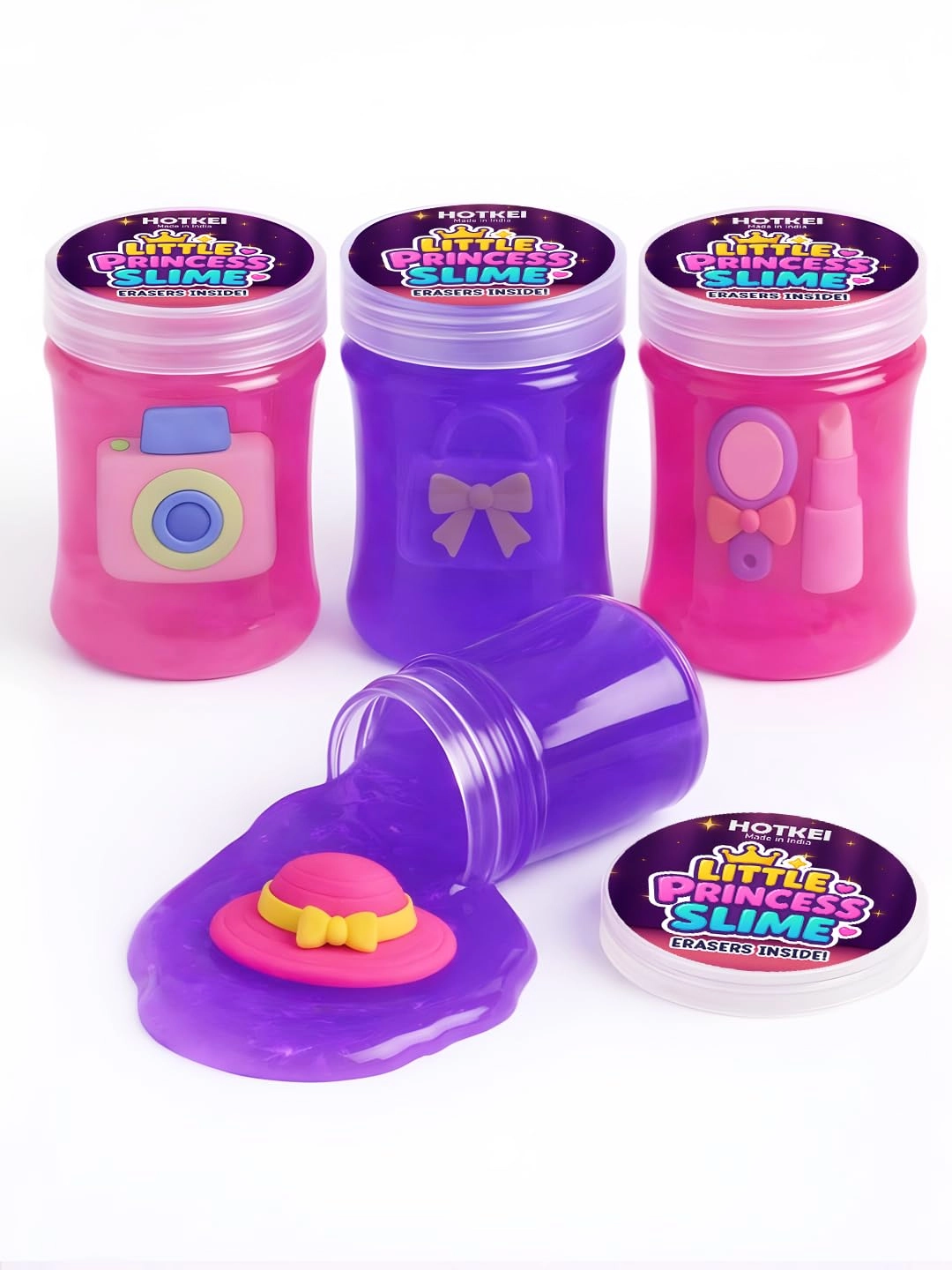 Anduril Retail Pvt. Ltd., Pune-01 Slime with Surprise Cute Fashion Eraser - 36.0-180.0 4 pieces