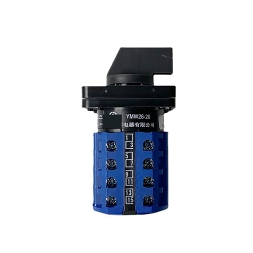 Rail Mounted Cam Switch - 2/3/4/6/7 Position 20A 660V 3 Pole Rotary Changeover