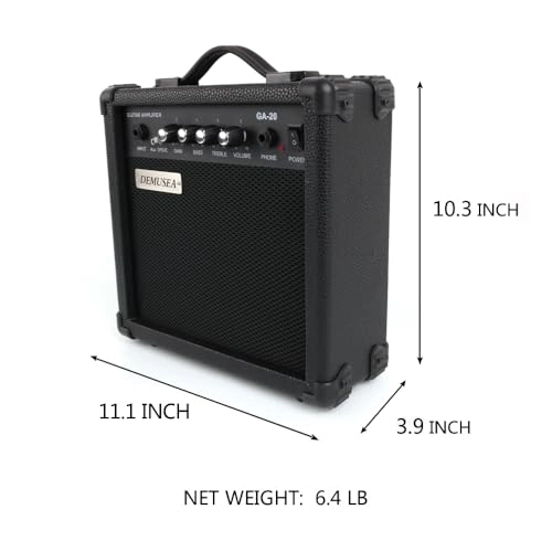 20W Pro Electric Guitar Amplifier - 5-inch Headphone jack