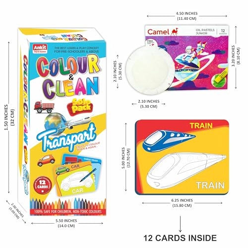 Color & Clean Transports Solo Pack - 3 years and up 14 pieces