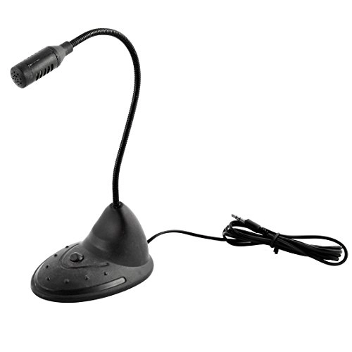 3.5mm Stereo Studio Speech Microphone Mic Stand Mount - Black Small