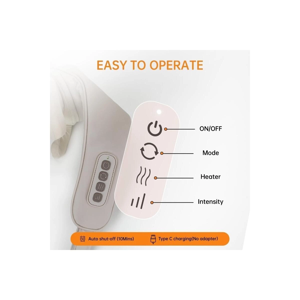 Neck Massager - Heat Deep Tissue Kneading