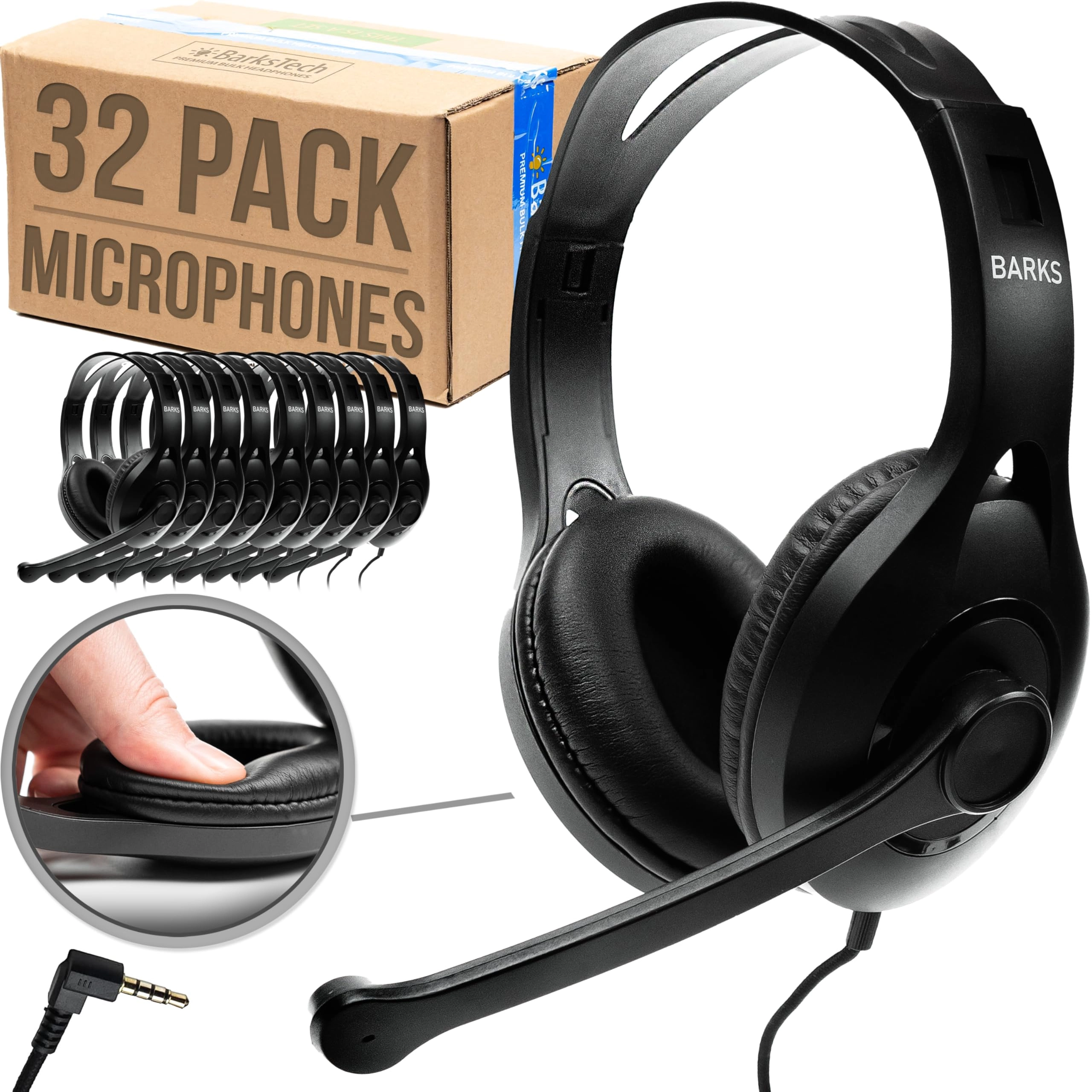 BARKSMIC32 Wired Headphone 32 Pack