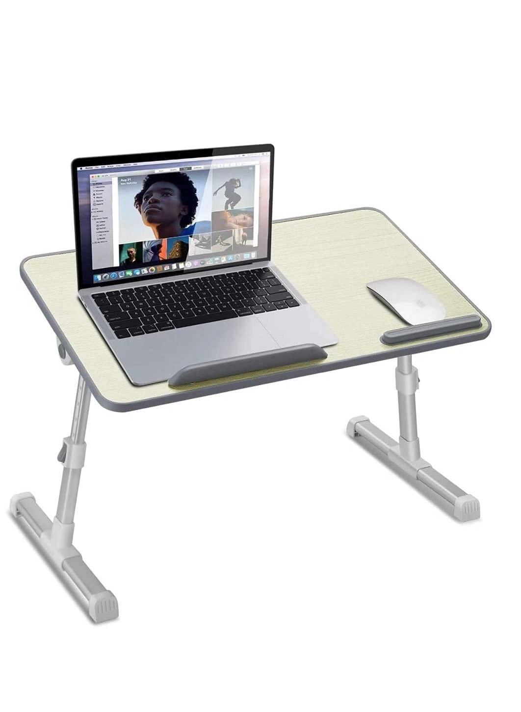 Laptop Stand Table - Height And Angle Adjustable Folding Anti Slip Pad