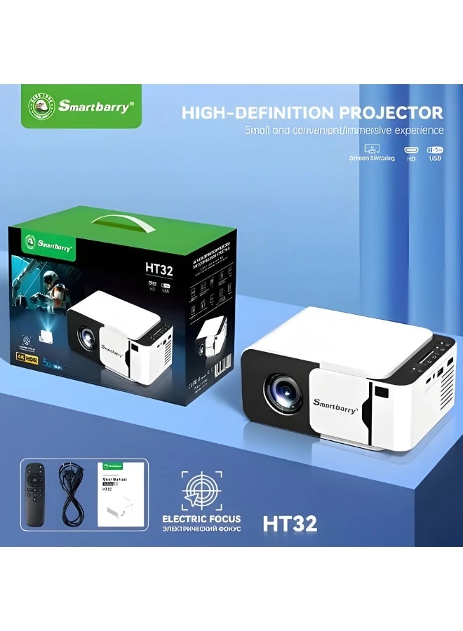 4K Ultra HD Portable Video Projector 180” Electric Focus