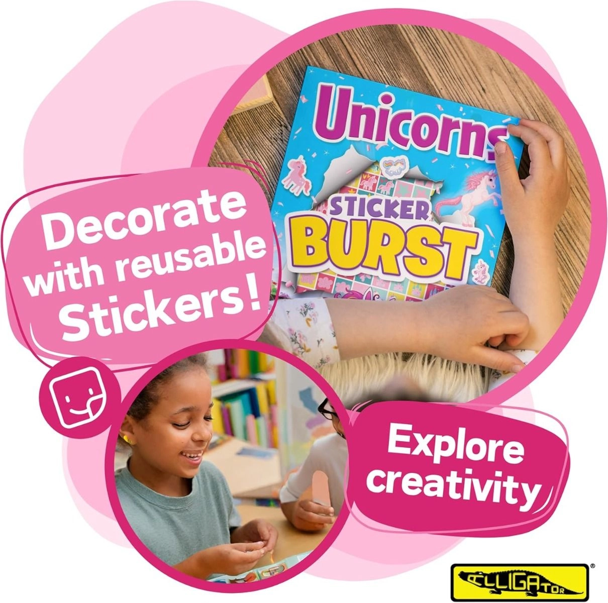 Unicorns Sticker Book Reusable 1000 pcs