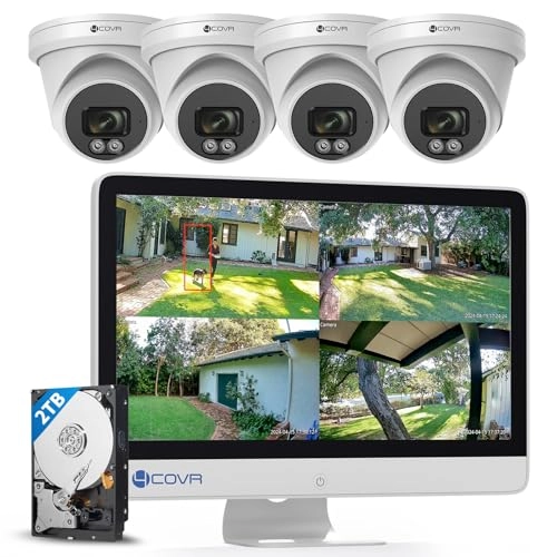 PoE 4K 8 Channel Security Camera System - 4Pcs 8MP
