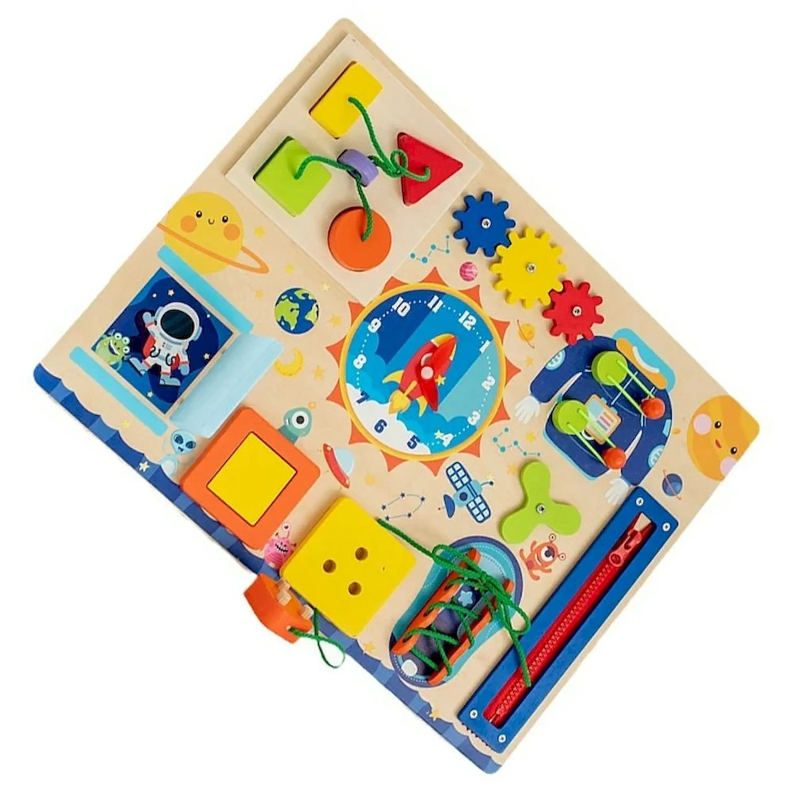 14 In 1 Wooden Busy Board - 3 +