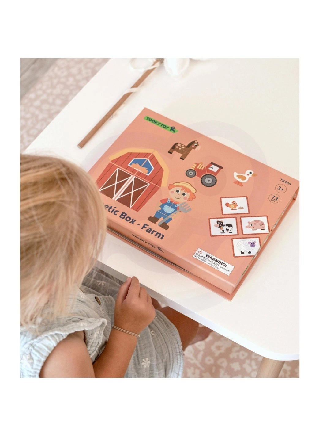 Farm Wooden Magnetic Box - Suitable for 3 years & above 73 Pcs