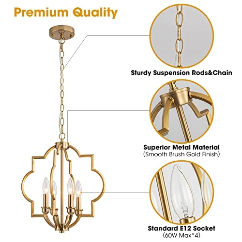 Farmhouse Chandelier - 17.5"- 59.5 inch