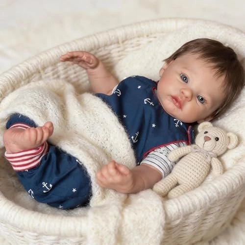 Reborn Baby Doll - 18 Inch Vinyl Rooted Hair Ages 3+