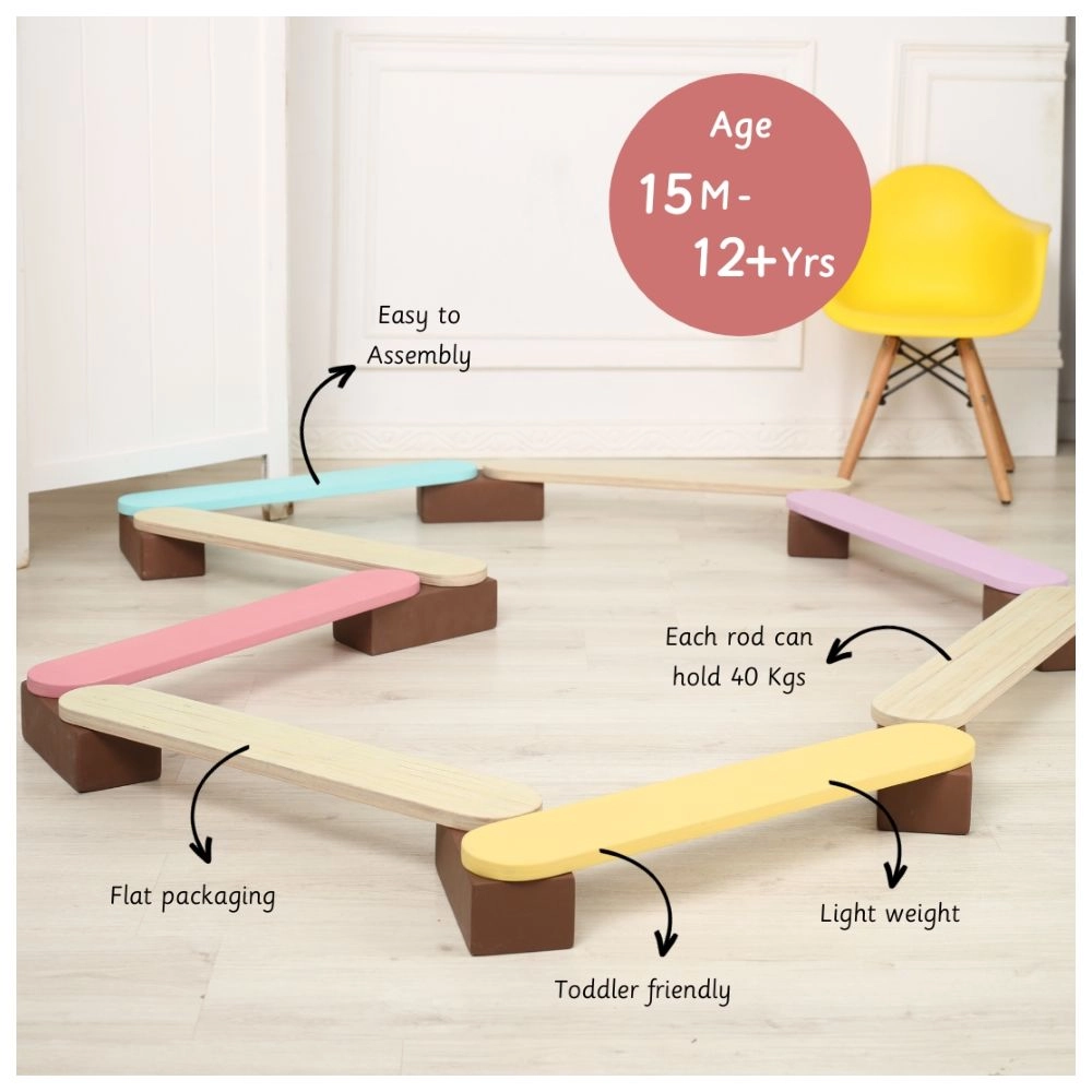 Wooden Balancing Beam - Suitable for 15 months to 12 Years