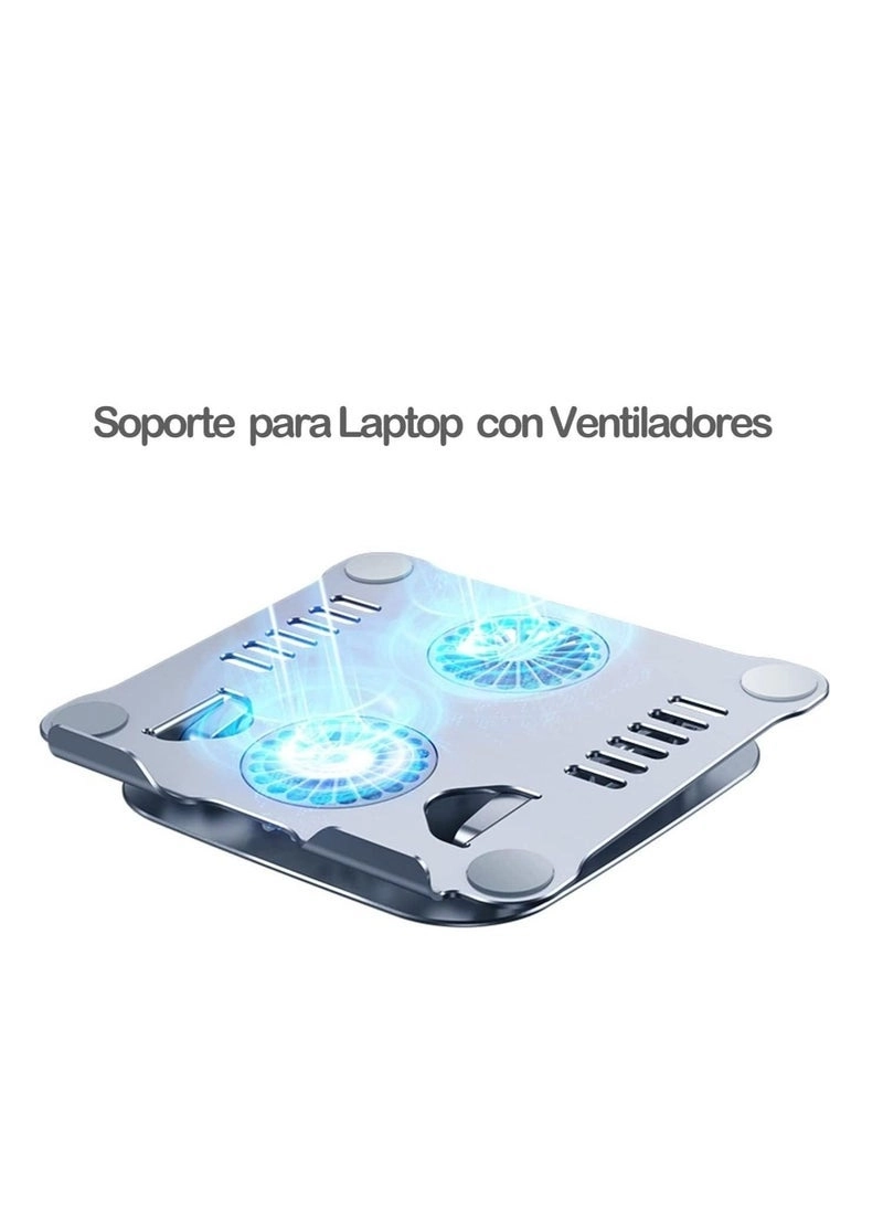 Laptop Stand with Cooling Fan V4 - 2-in-1 Adjustable Height