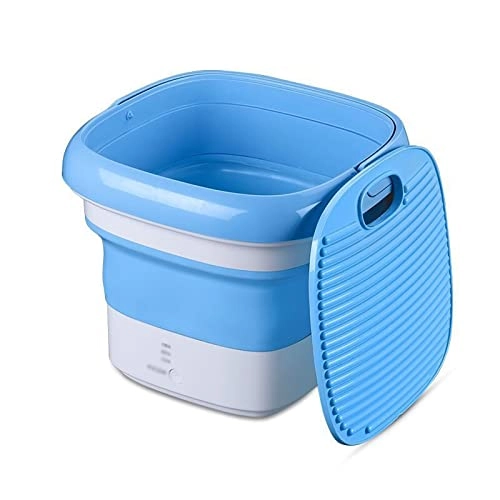 XHTONGSH غسالة قابلة للطي للطي المحمولة, غسالة صفرية اوتوماتيكية, عمل هادئ, الضوء الأزرق, ملابس داخلية غسل الملابس او عنصر صغیر, طاقة ومنطقة (Color : Green)