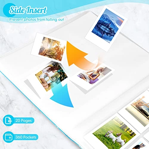 3.5x2.3" 360 Pockets Hard PU Leather Photo Album