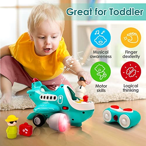 Toddler RC Plane - Remote Control Musical Light & Sound