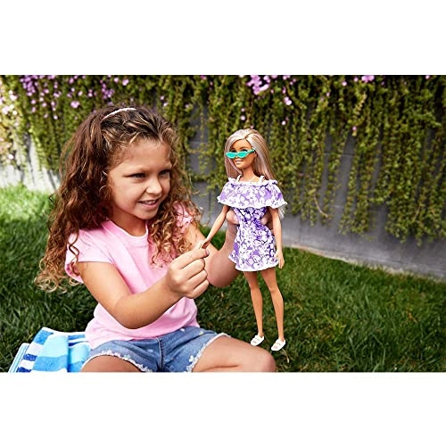 Barbie Loves The Ocean - Plastic Purple Floral Dress Ages 3+