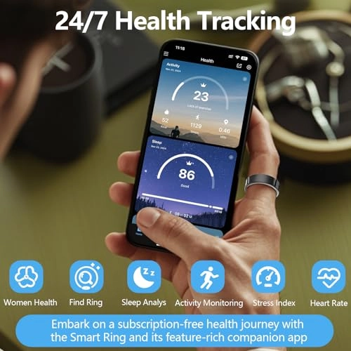 Smart Ring - Gesture Control Blood Oxygen & Heart Rate Monitor Waterproof