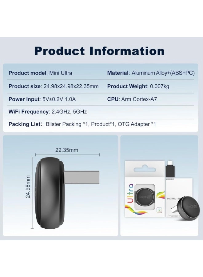 Mini Ultra - wireless CarPlay & Android Auto